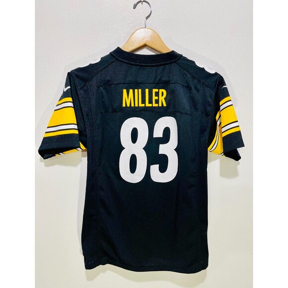 Nike NFL on field player jersey football steelers 83 Miller young mens L juniors